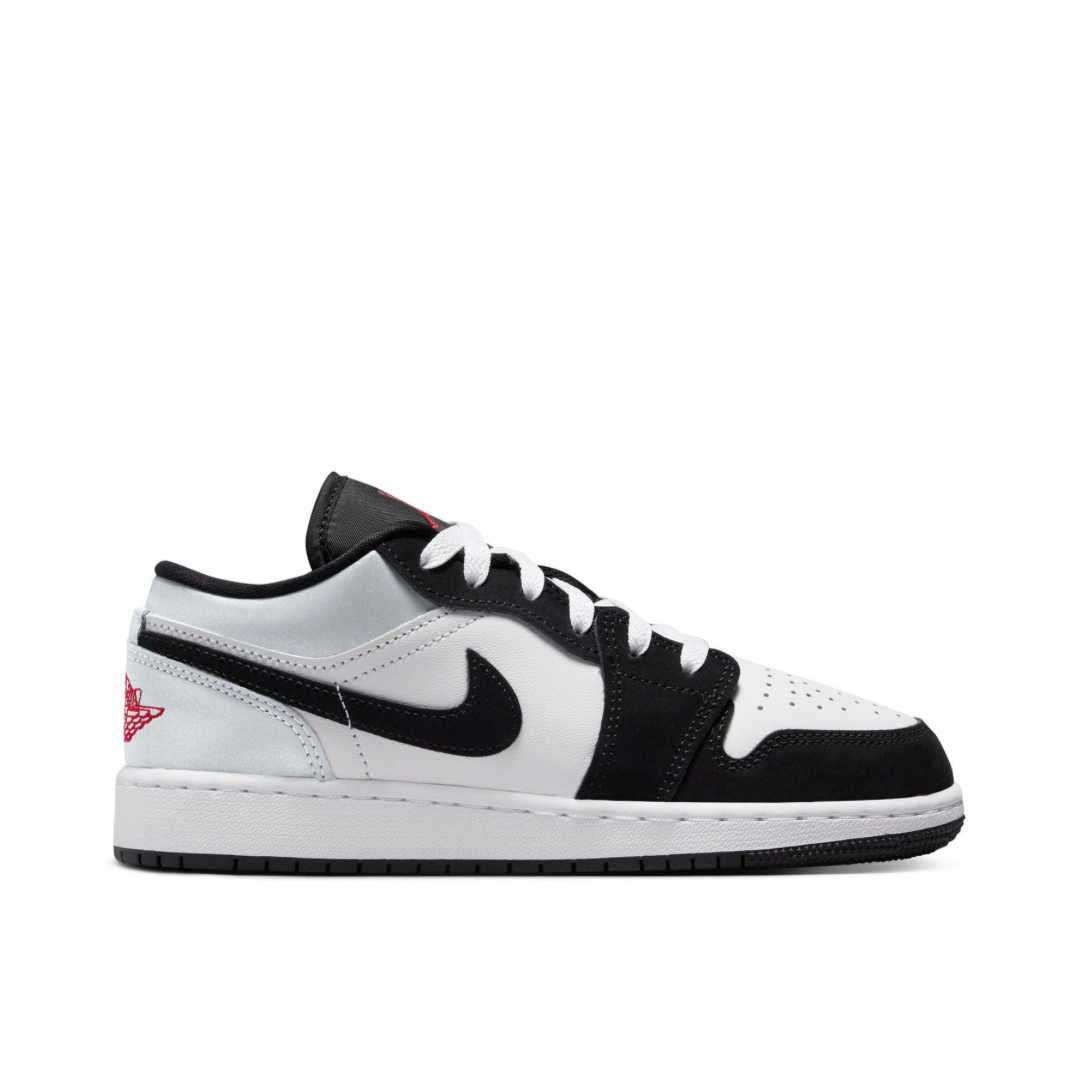 AIR JORDAN 1 LOW SE GS BLACK MATTE SILVER
