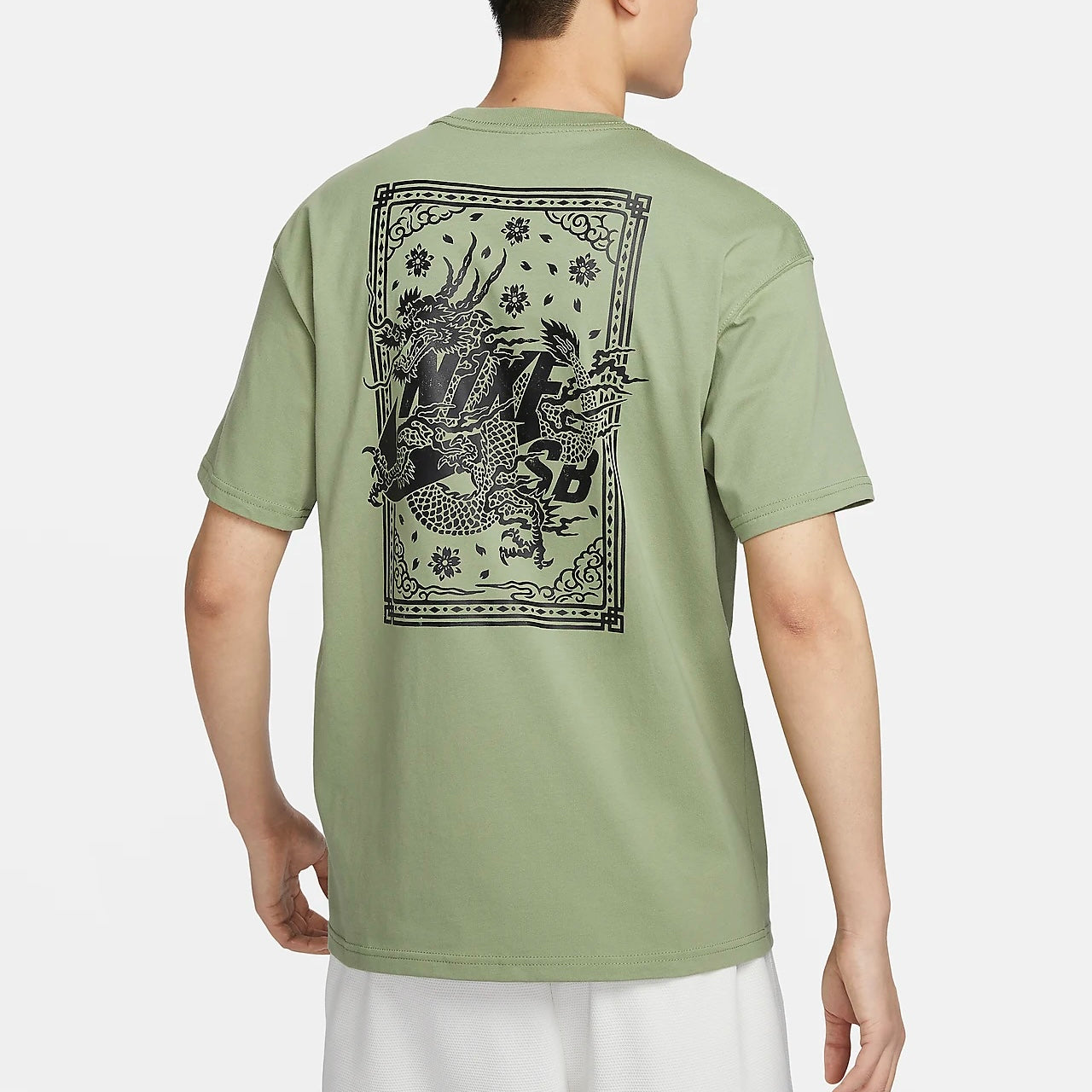 NIKE SB SKATE TEE - YEAR OF THE DRAGON OIL GREEN