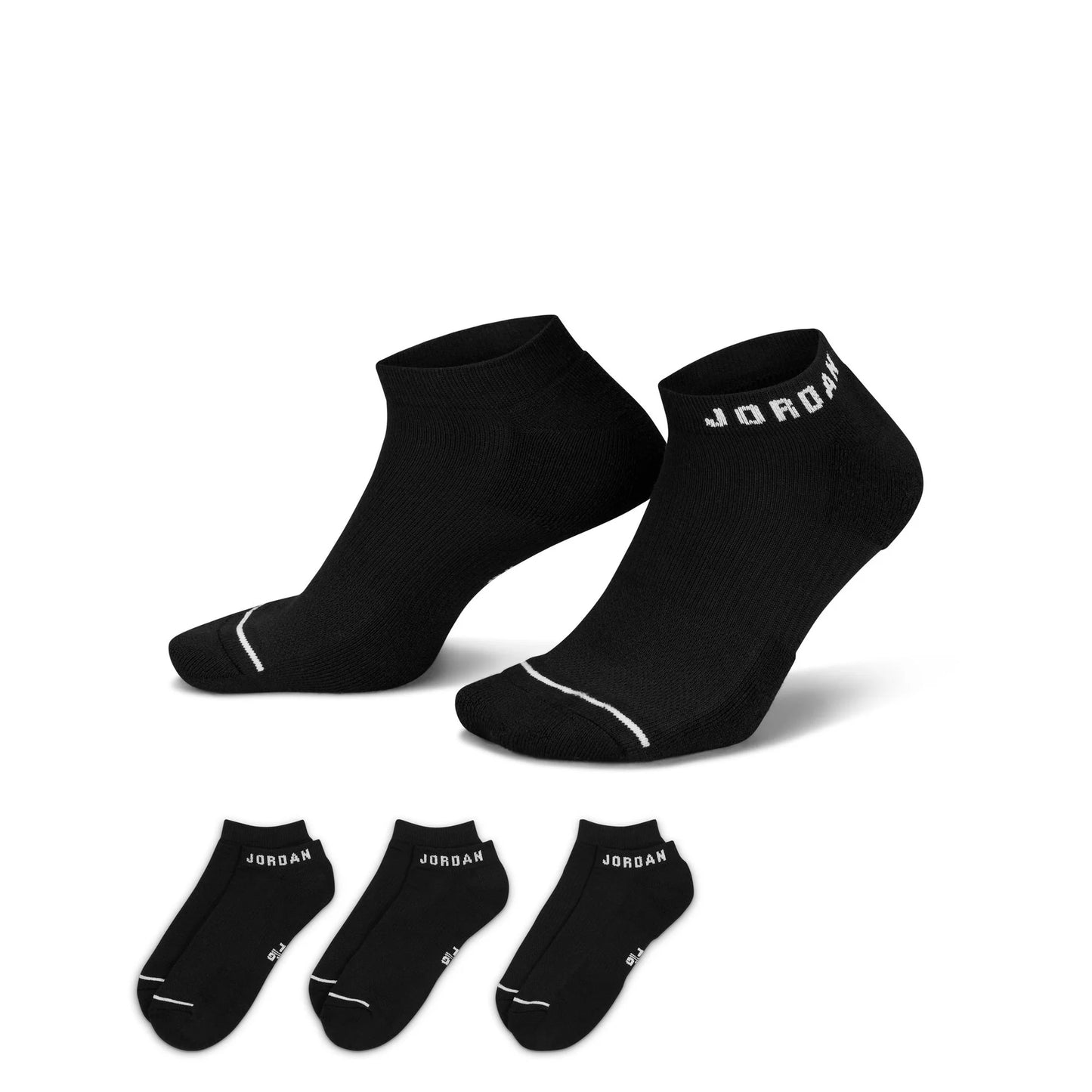 JORDAN EVERYDAY CUSHIONED SOCKS BLACK (3 PAIRS)