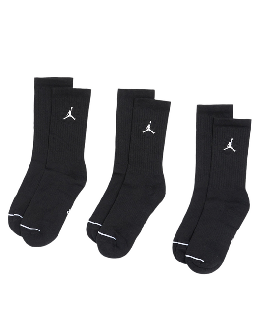 JORDAN EVERYDAY CREW SOCKS BLACK (3 PAIRS)