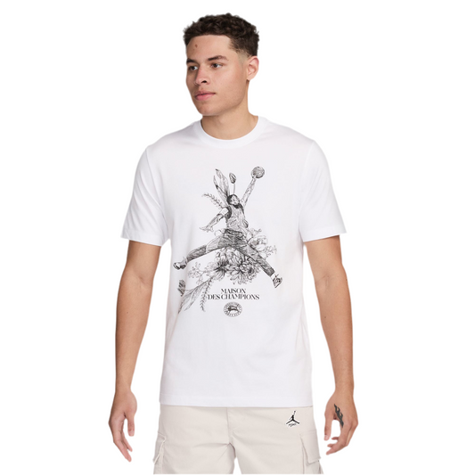 JORDAN JUMPMAN DRI-FIT DRAWING TEE WHITE