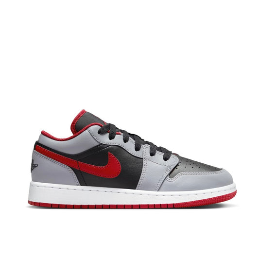 AIR JORDAN 1 LOW GS CEMENT FIRE RED