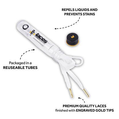 CREP PROTECT FLAT LACES WHITE