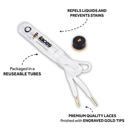 CREP PROTECT FLAT LACES WHITE