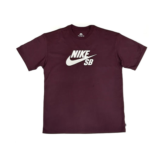 NIKE SB LOGO SKATE TEE - BURGUNDY CRUSH