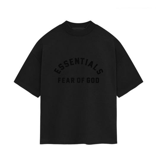 FEAR OF GOD ESSENTIALS CREWNECK TEE JET BLACK