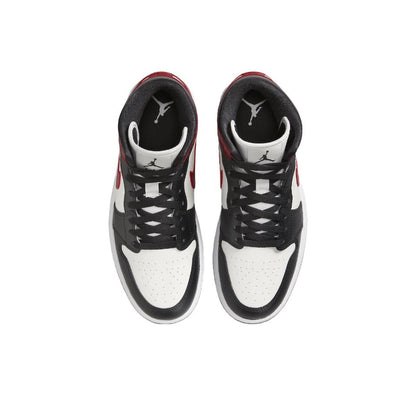 AIR JORDAN 1 MID - GYM RED OFF NOIR W