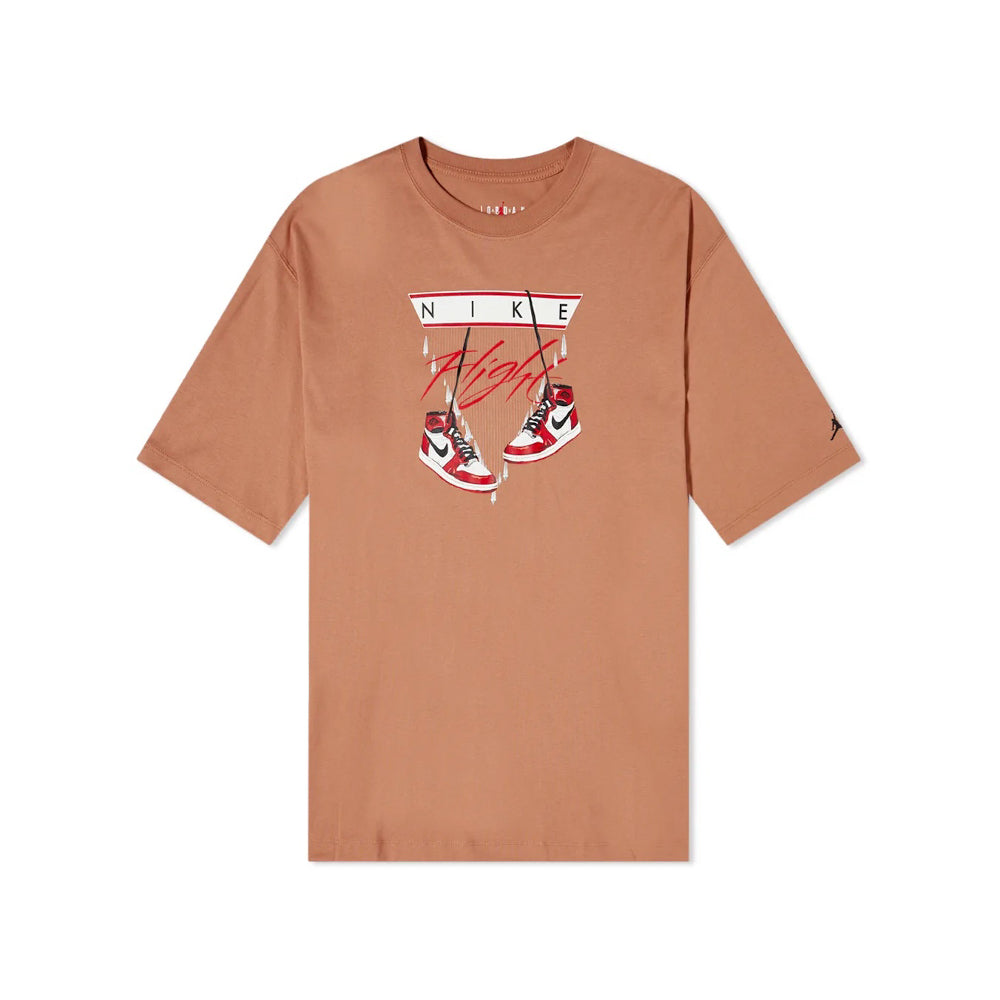 JORDAN FLIGHT OVERSIZED TEE BROWN