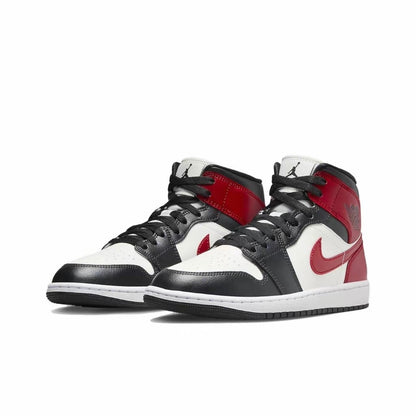 AIR JORDAN 1 MID - GYM RED OFF NOIR W