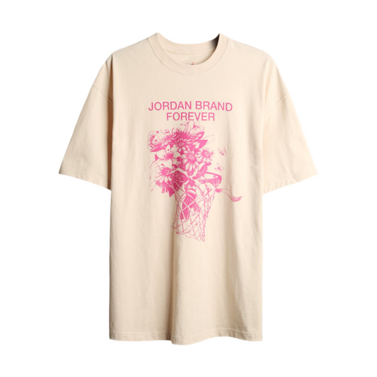 JORDAN OVERSIZED GRAPHIC TEE PINK BEIGE