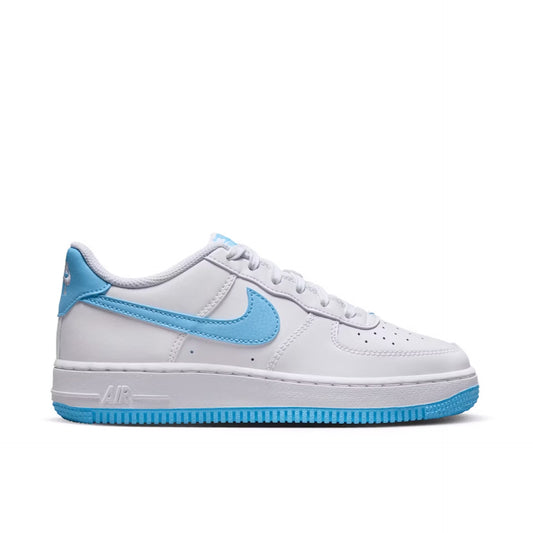 NIKE AIR FORCE 1 LOW WHITE AQUARIUS BLUE GS