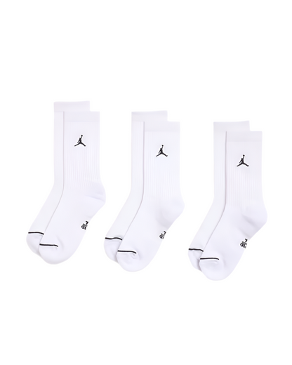JORDAN EVERYDAY CREW SOCKS WHITE (3 PAIRS)