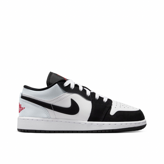 AIR JORDAN 1 LOW SE GS BLACK MATTE SILVER