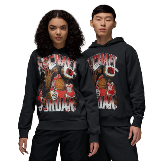 JORDAN FLIGHT FLEECE GRAPHIC HOODIE BLACK