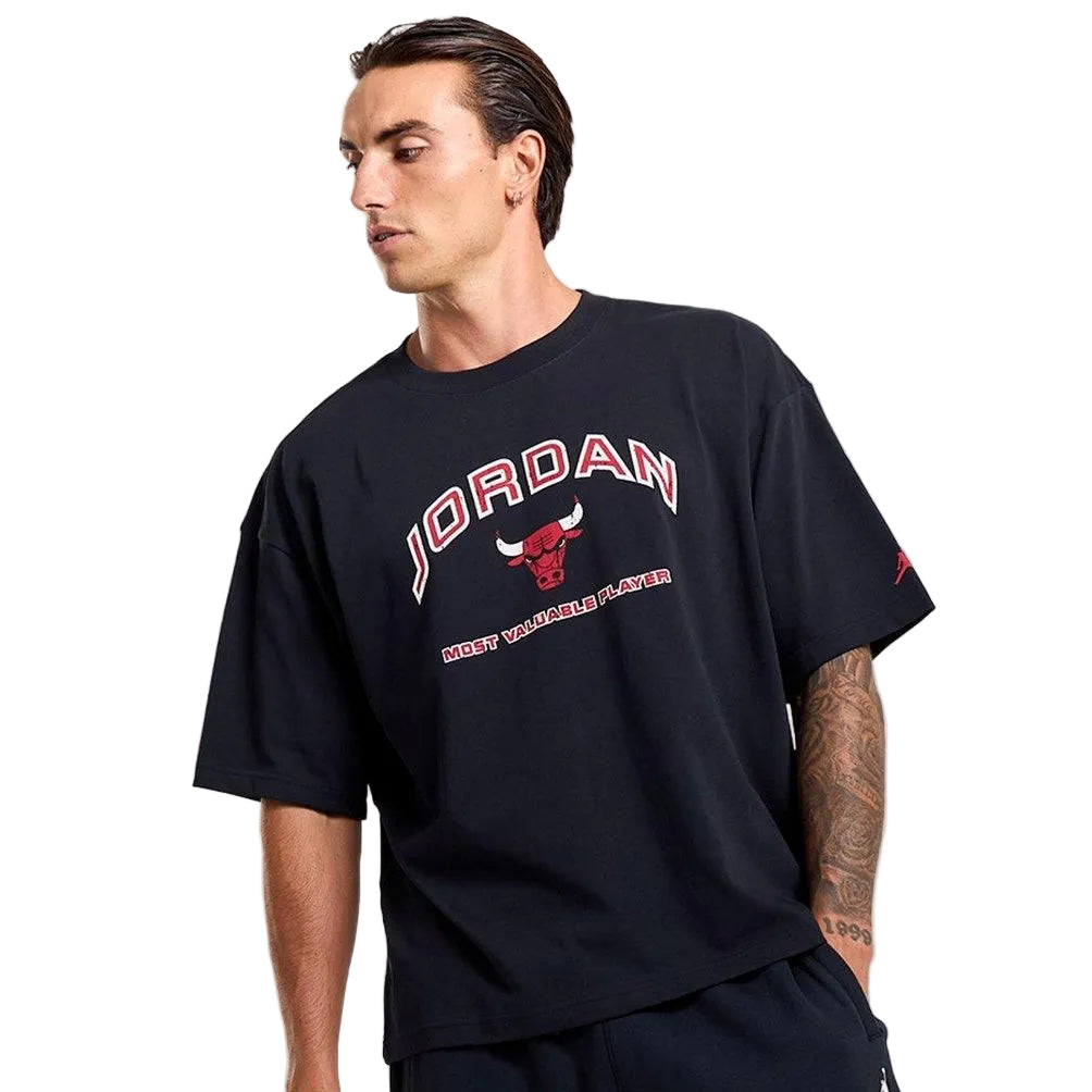 JORDAN FLIGHT ESSENTIALS BOXY TEE BLACK