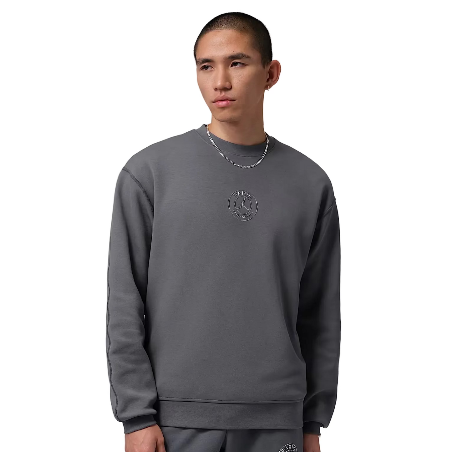 PARIS SAINT GERMAIN HOOP FLEECE LIGHT GRAPHITE