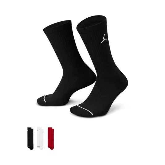 JORDAN CREW SOCKS RED/BLACK/WHITE (3 PAIRS)