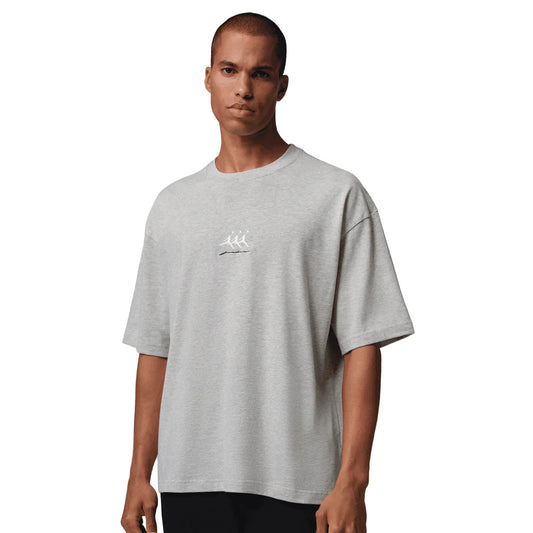JORDAN FLIGHT TRIPLE LOGO TEE GREY